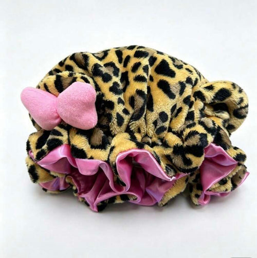 Satin Leopard Hair Bonnet