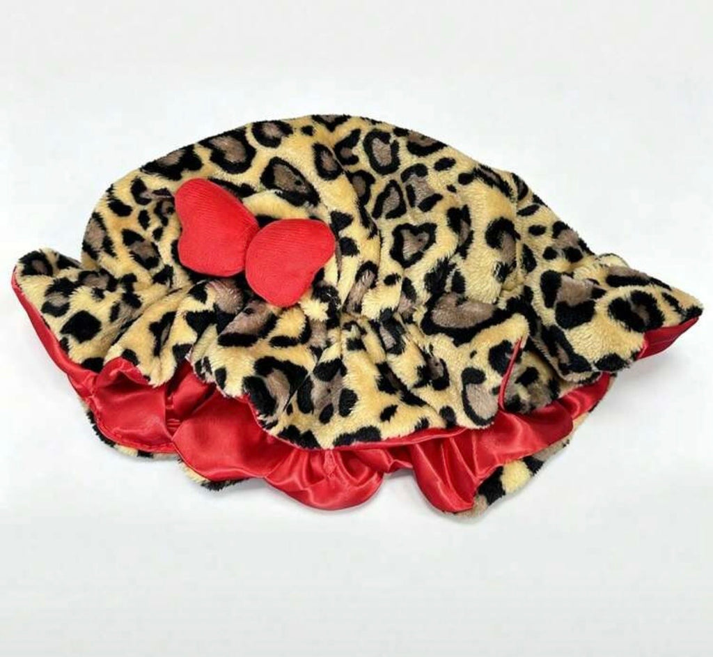 Satin Leopard Hair Bonnet