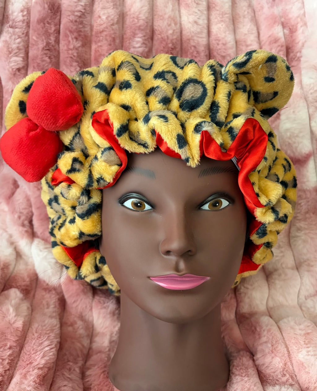 Satin Leopard Hair Bonnet