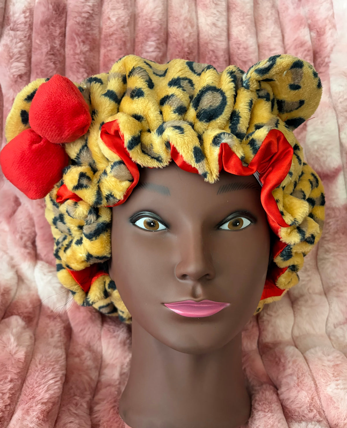 Satin Leopard Hair Bonnet