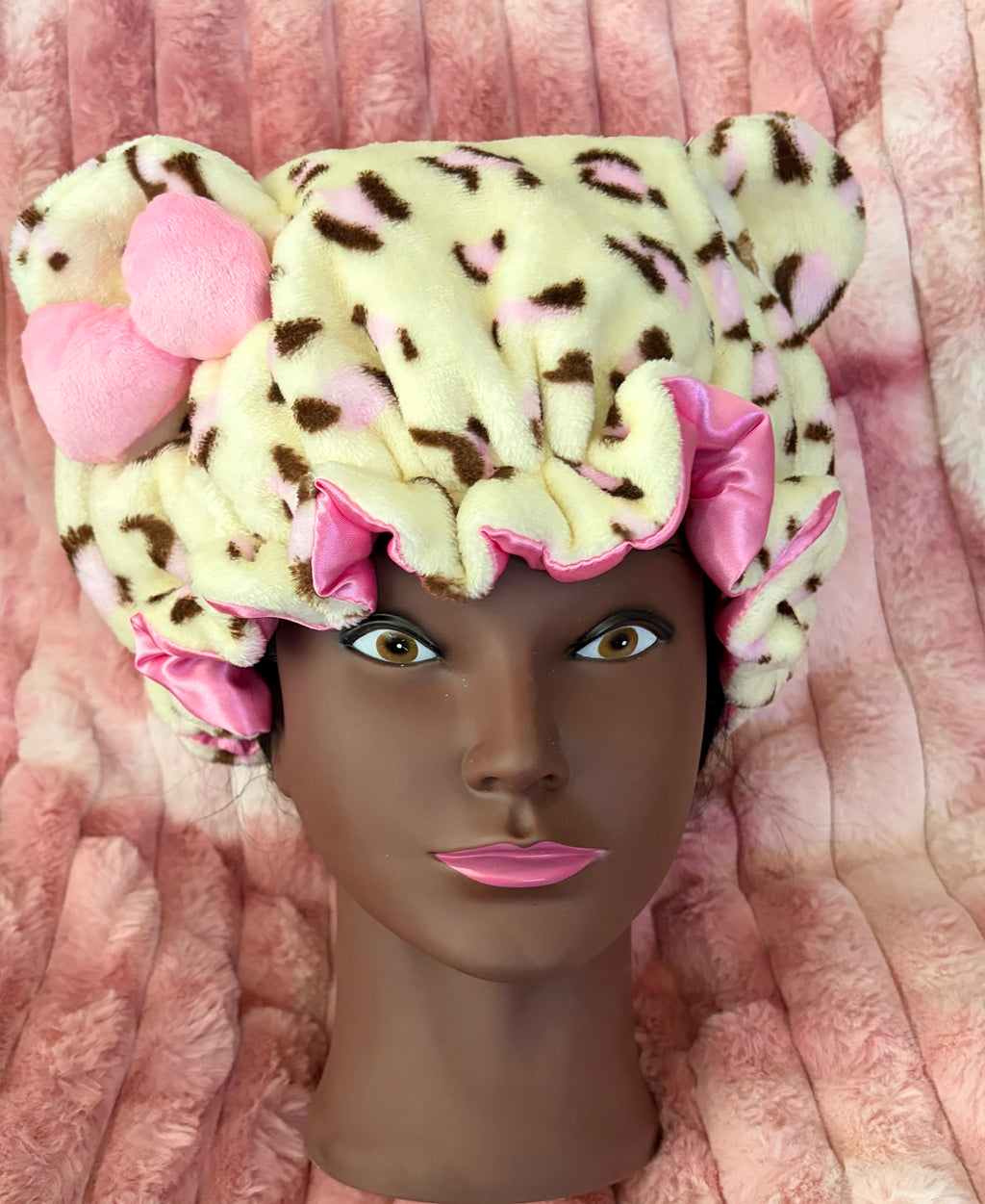 Satin Leopard Hair Bonnet